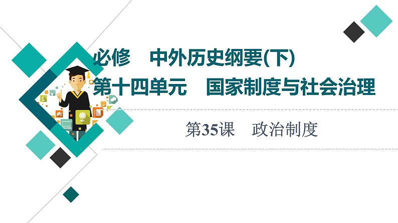 人教版高考历史一轮总复习选择性必修第14单元第35课政治制度课件第1页