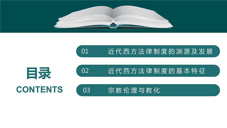 2022-2023学年高中历史统编版（2019）选择性必修一第9课 近代西方的法律与教化 课件03
