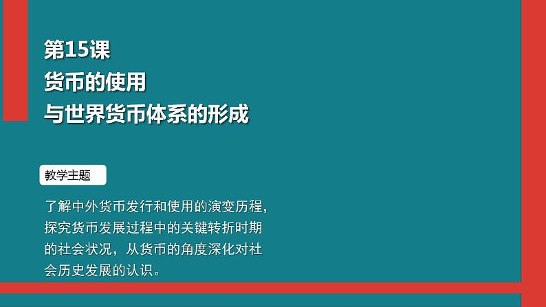 2022-2023学年高中历史统编版（2019）选择性必修一第15课 货币的使用与世界货币体系的形成 课件第1页