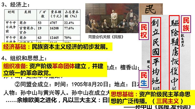 2022-2023学年高中历史统编版（2019）必修中外历史纲要上册第19课 辛亥革命 课件第8页