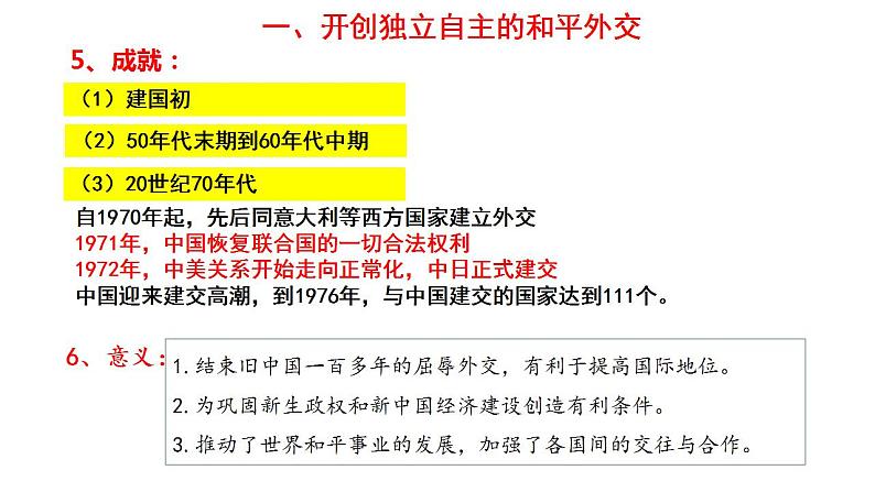 2022-2023学年高中历史统编版（2019）选择性必修一第14课 当代中国的外交 课件06