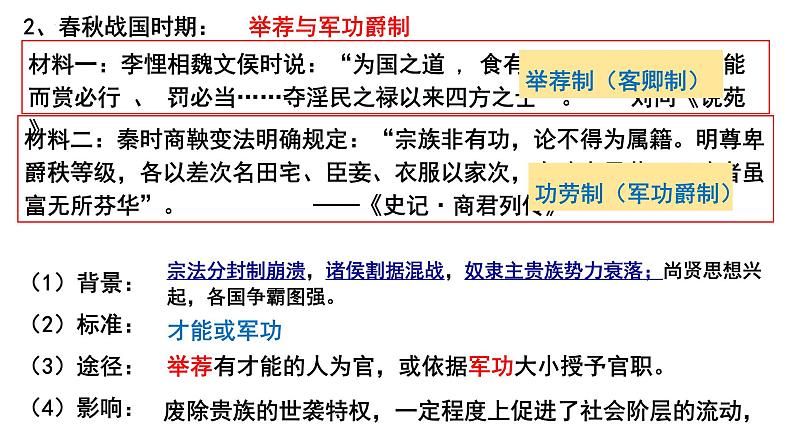 2022-2023学年高中历史统编版（2019）选择性必修一第5课 中国古代官员的选拔和管理 课件第7页