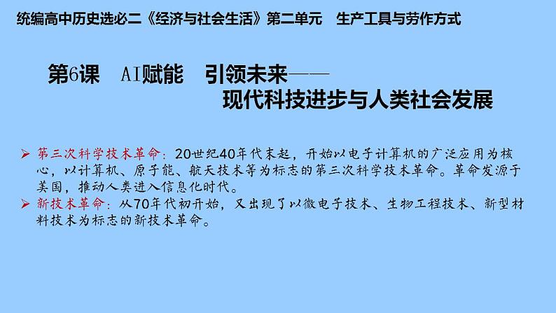 2021-2022学年高中历史统编版（2019）选择性必修二第6课 现代技术进步与人类社会发展 课件第2页