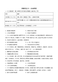 高频考点21 小农经济-【高频考点专练】2023年高考一轮复习模拟题汇编（原卷版）