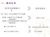 2021-2022学年统编版（2019）高中历史必修中外历史纲要下册第1课 文明的产生与早期发展 课件