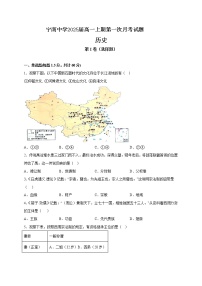 四川省凉山州宁南中学2022-2023学年高一上学期第一次月考历史试题