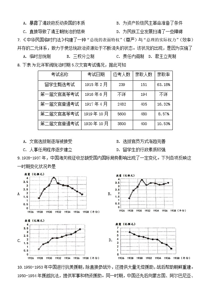 2023保定部分学校高二上学期9月考试历史试题含答案第2页
