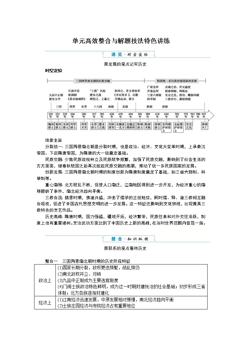 单元高效整合与解题技法特色讲练  02第1页