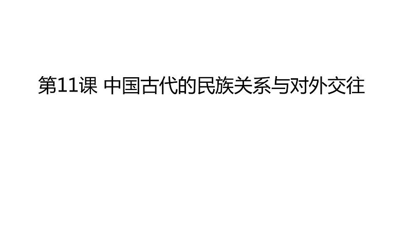 第11课 中国古代的民族关系与对外交往 课件第1页