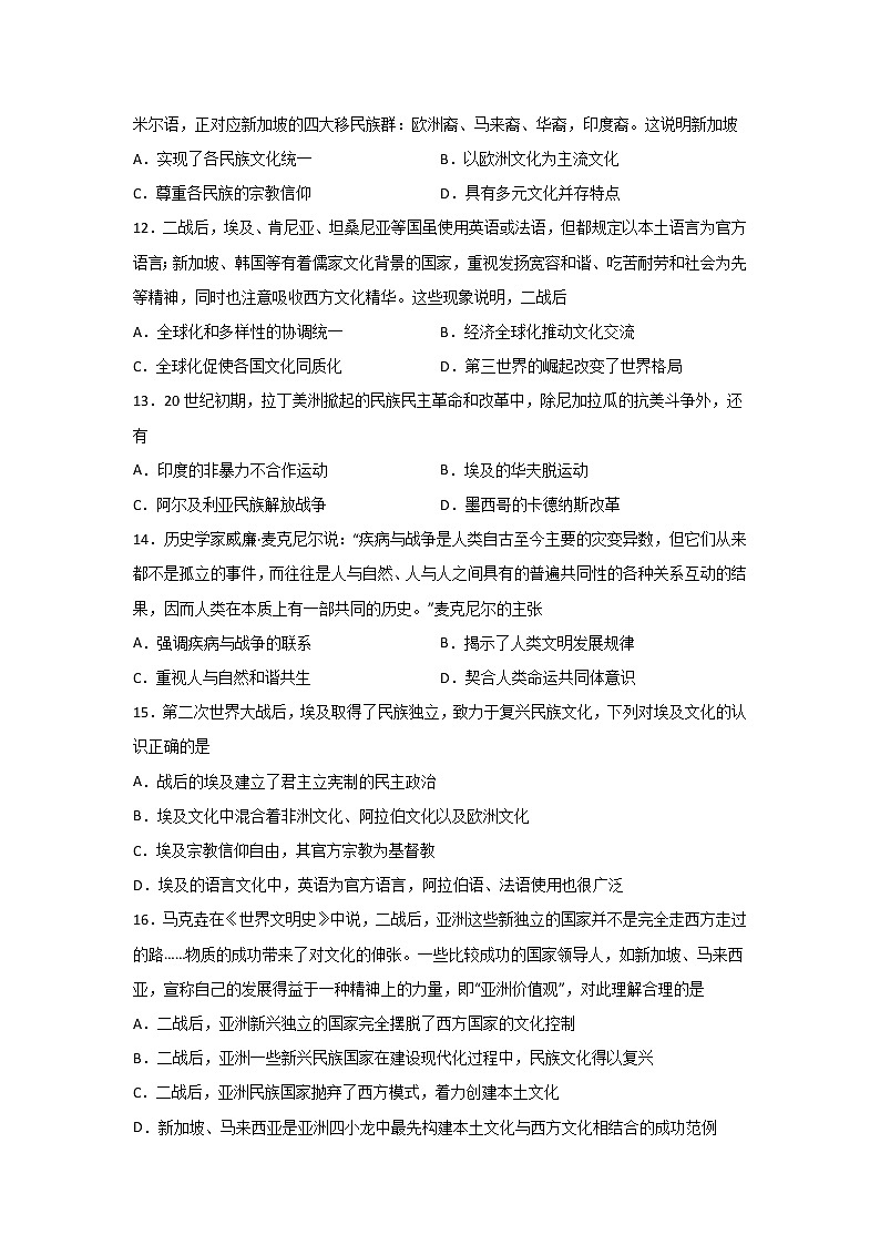 高考历史一轮复习：现代战争与不同文化的碰撞第3页