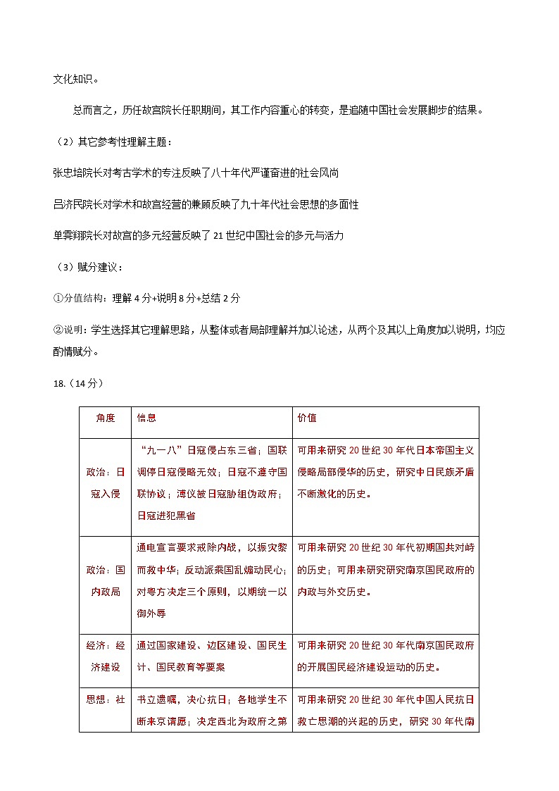 2021湖北山东部分重点中学高三12月教学质量联合检测历史试题含答案02