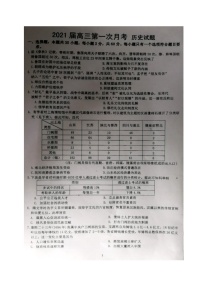 2021葫芦岛锦化高中高三上学期第一次月考历史试题扫描版含答案