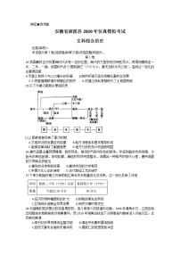 2020郎溪县高三仿真模拟考试（最后一卷）文综历史试题含答案