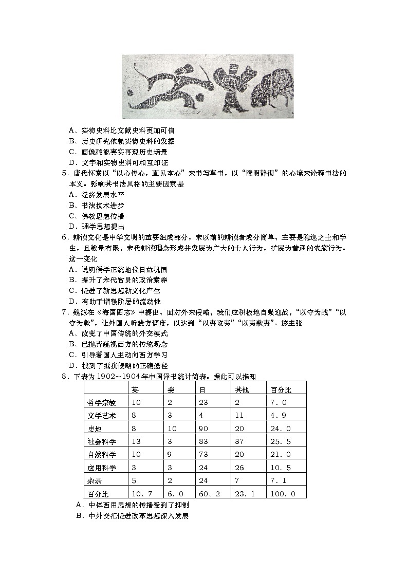 2021青岛胶州高二下学期期中考试历史试题含答案02