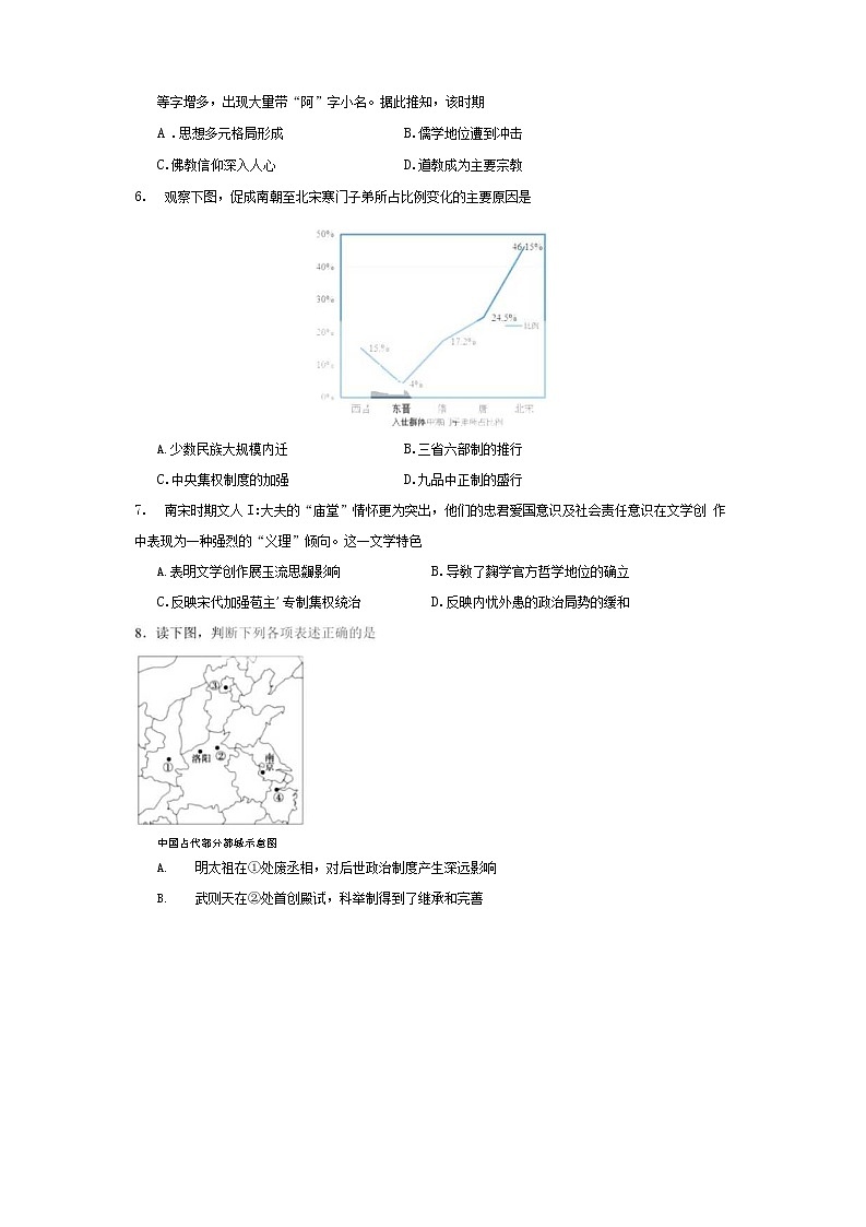 2021省哈尔滨九中高二下学期四月学业阶段性评价考试历史试题含答案02