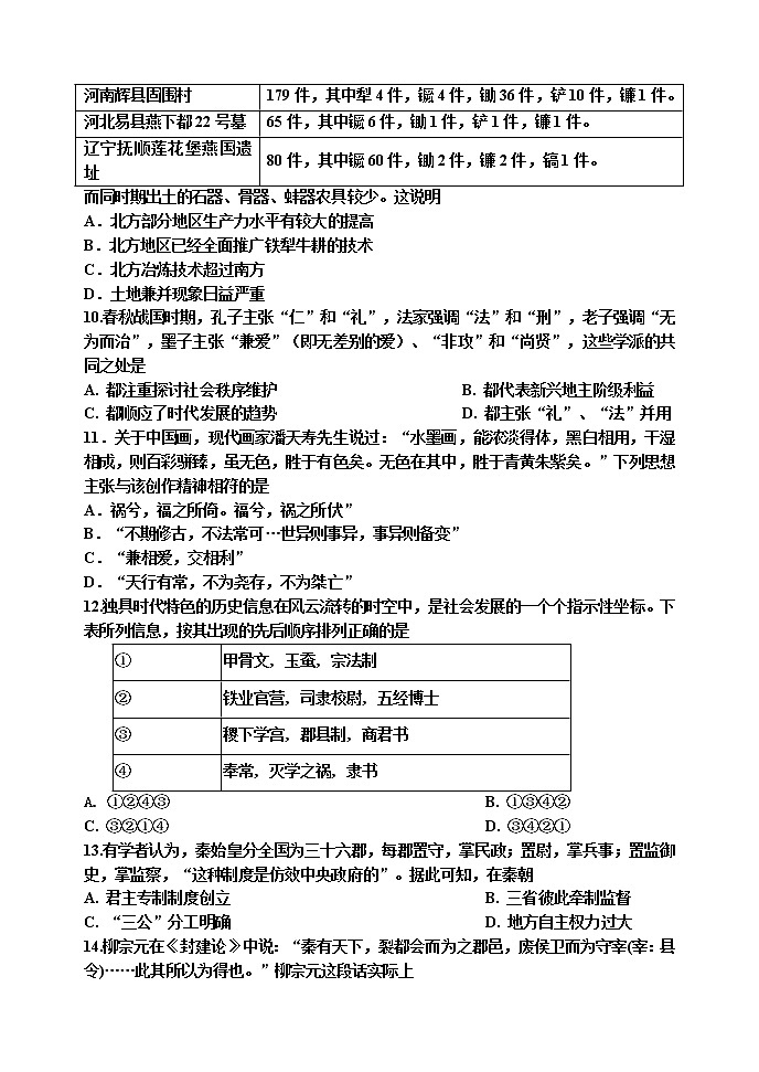 2021沧州一中高二下学期第一次月考历史试卷含答案第3页