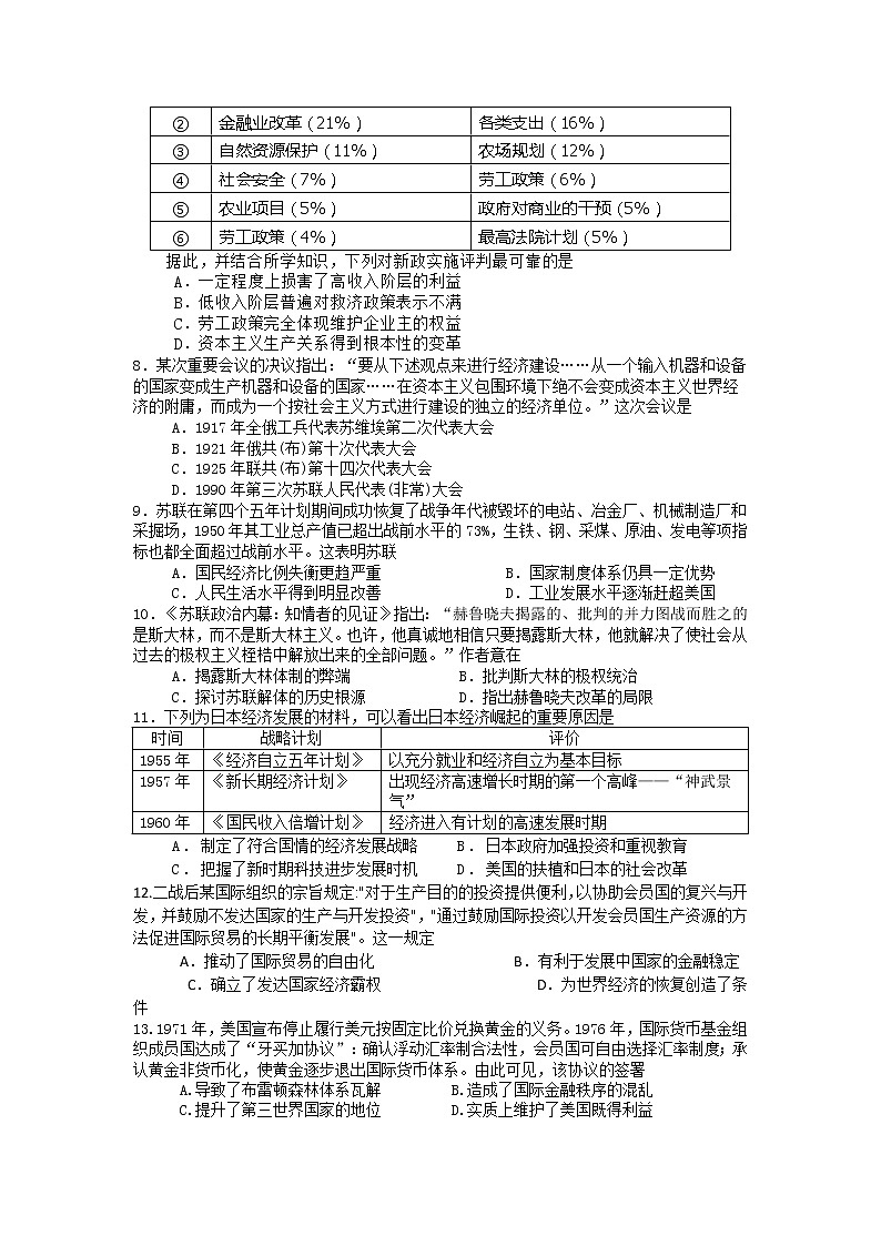 2021武汉部分重点中学高二上学期12月联考历史试卷含答案02