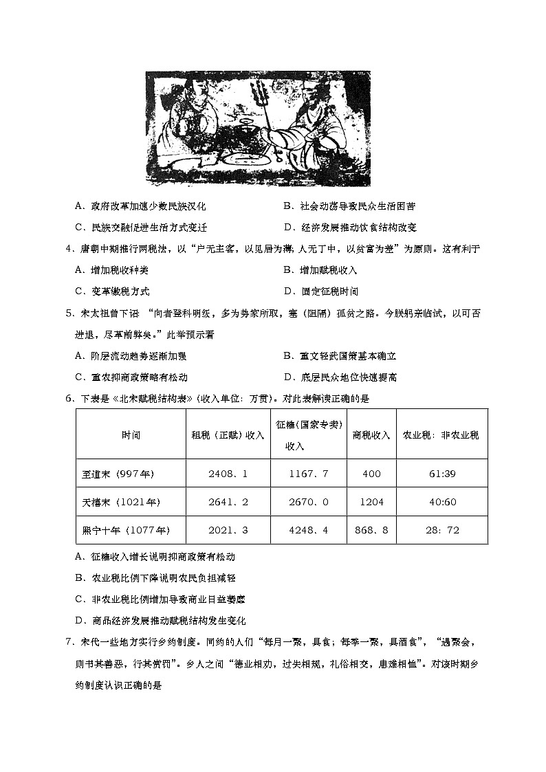山东省青岛市黄岛区2020-2021学年高二上学期期中考试历史试题第2页