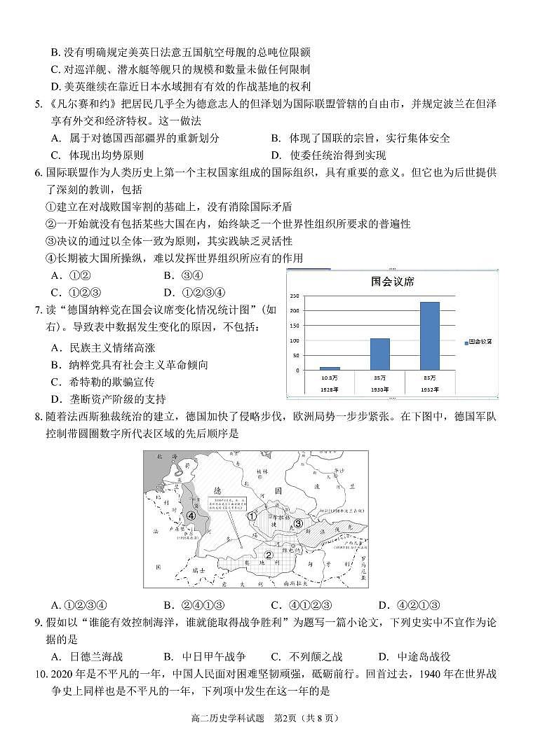 高二历史试题第2页