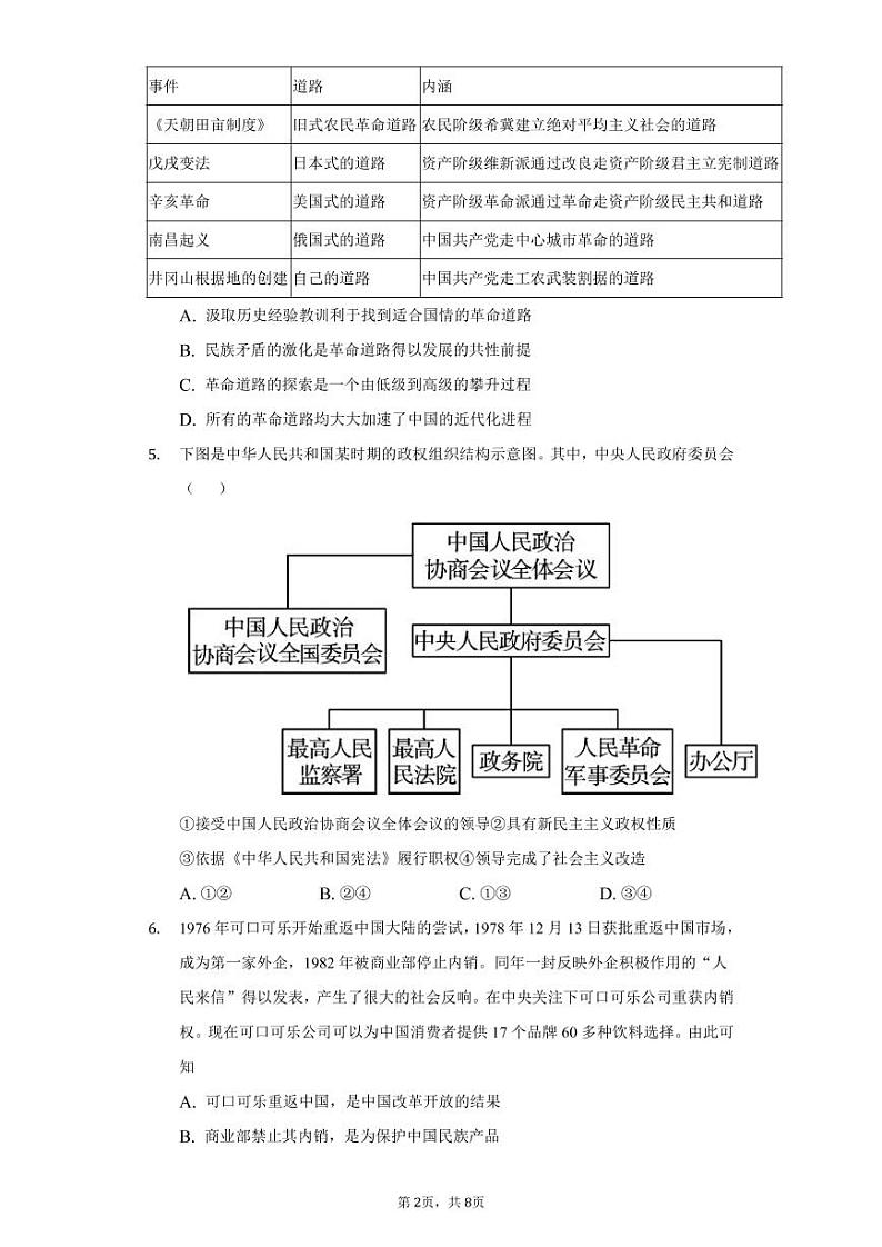 高二历史9月月考试题第2页