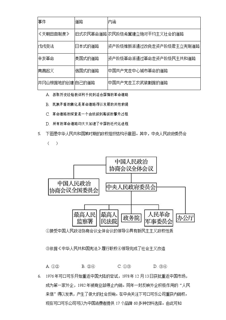 高二历史9月月考试题第3页