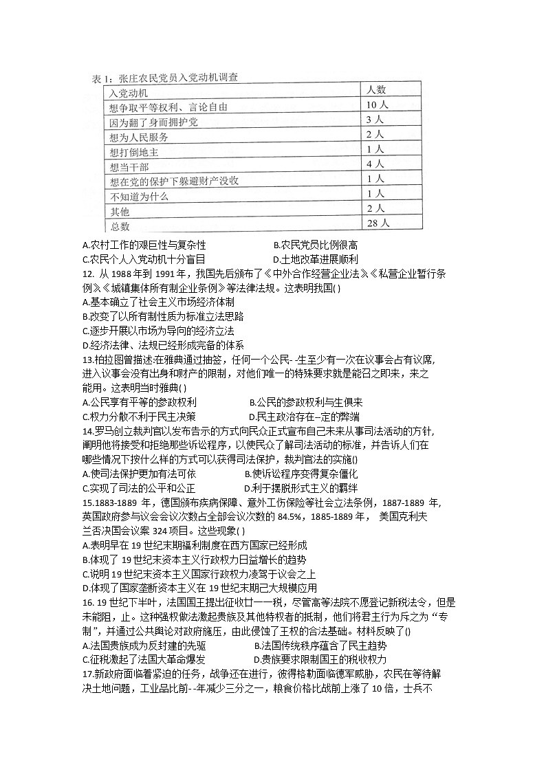 2020沈阳郊联体高二下学期期末考试历史试题含答案03