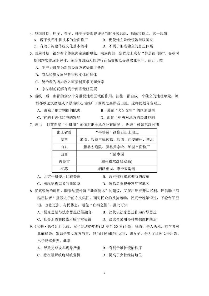 2020广东实验中学高二下学期期中考试历史PDF版含答案02