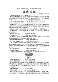 2020枣庄三中高二3月网上测试历史试题含答案