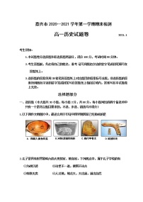 2021嘉兴高一上学期期末检测历史试题含答案