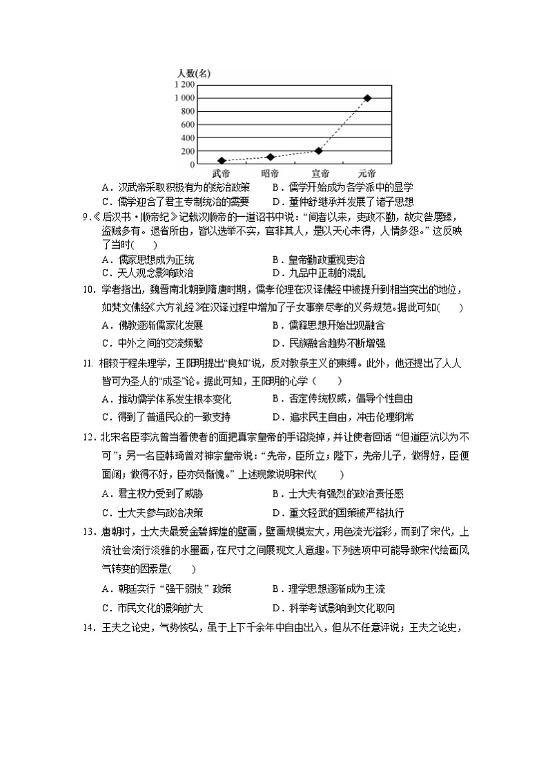 2020大庆实验中学高一6月月考（期中）历史试题含答案02