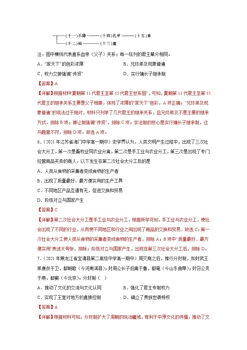 专题过关01 从中华文明起源到秦汉统一多民族封建国家的建立与巩固-2022-2023学年高一历史上学期期中期末考点大串讲（中外历史纲要上）03