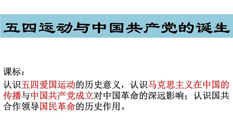 第21课五四运动与中国共产党的诞生课件高中历史统编版必修中外历史纲要上册 (7)第4页