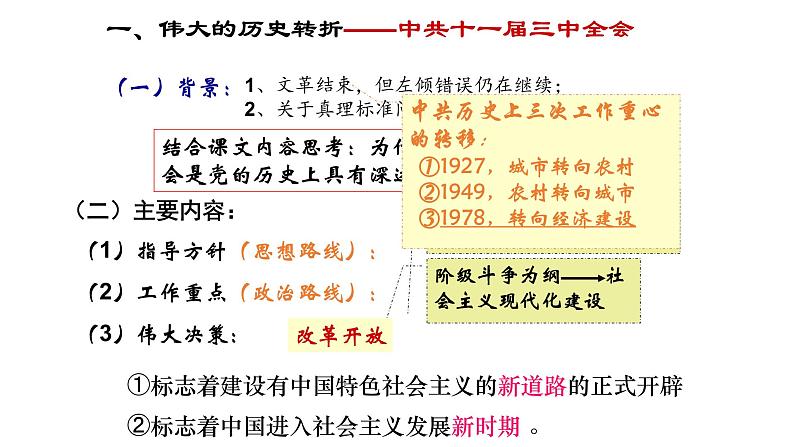 第28课 中国特色社会主义道路的开辟与发展 课件05