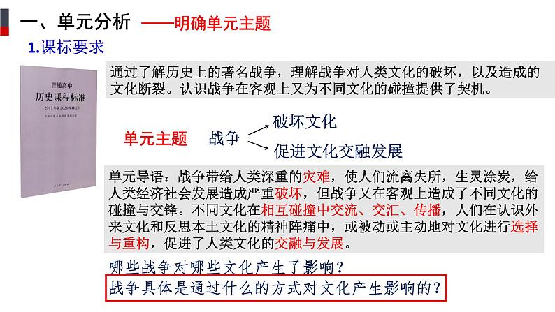 选必3第5单元教材分析与教学建议 课件第4页