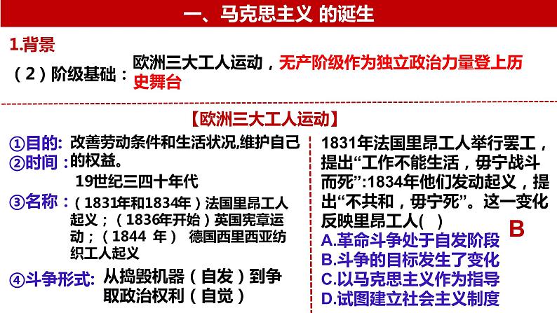 第31讲 马克思主义的诞生与传播课件--2023届高三统编版（2019）历史一轮复习第6页