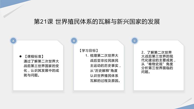 第21课 世界殖民体系的瓦解与新兴国家的发展 课件02