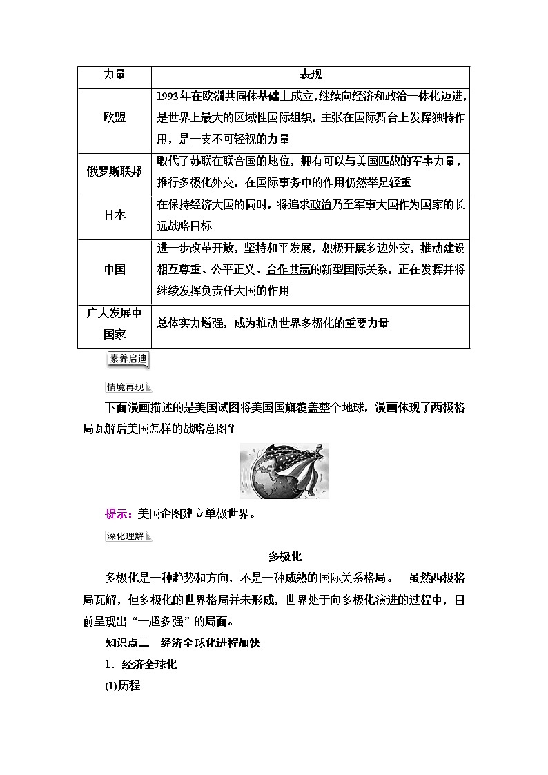 统编版高中历史中外历史纲要下第9单元第22课世界多极化与经济全球化课件+学案+练习含答案02