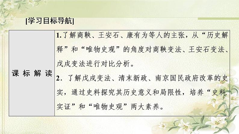 统编版高中历史选择性必修1第1单元第4课中国历代变法和改革课件+学案+练习含答案02