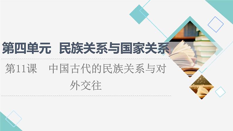 统编版高中历史选择性必修1第4单元第11课中国古代的民族关系与对外交往课件第1页