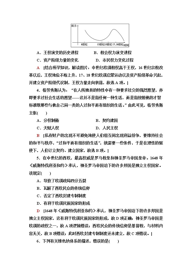 统编版高中历史选择性必修1第4单元第12课近代西方民族国家与国际法的发展课件+学案+练习含答案02