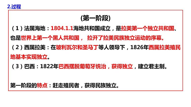 2021-2022学年高中历史统编版2019必修中外历史纲要下册第13课 亚非拉民族独立运动 课件第6页