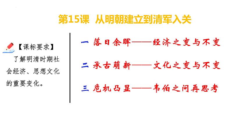 2022-2023学年高中历史统编版（2019）必修中外历史纲要上册第15课 明至清中叶的经济与文化 课件第2页