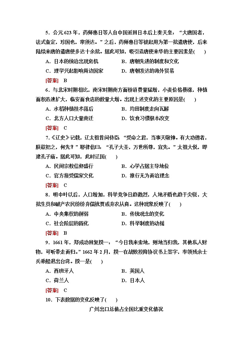 新课标普通高中历史学业水平合格性考含答案第2页