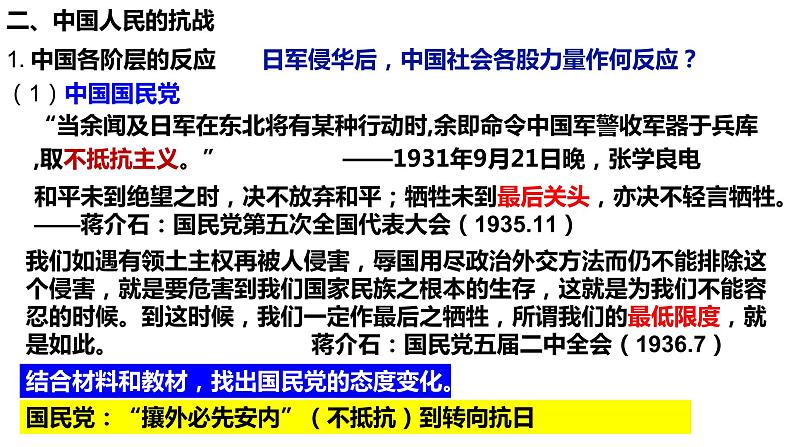 第23课从局部抗战到全面抗战课件高中历史统编版必修中外历史纲要上册 (9)第8页