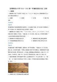 北京市首都师范大学附属密云中学2022-2023学年高二历史上学期10月阶段性练习试题（Word版附解析）