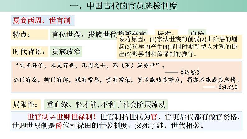 2022-2023学年高中历史统编版（2019）选择性必修一第5课 中国古代官员的选拔与管理 课件05