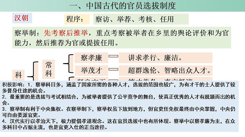 2022-2023学年高中历史统编版（2019）选择性必修一第5课 中国古代官员的选拔与管理 课件08