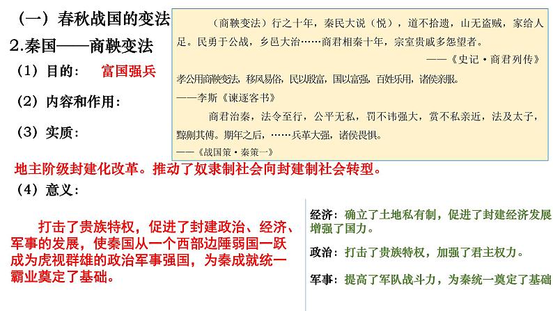 2022-2023学年高中历史统编版（2019）选择性必修一第4课 中国历代变法和改革 课件第7页