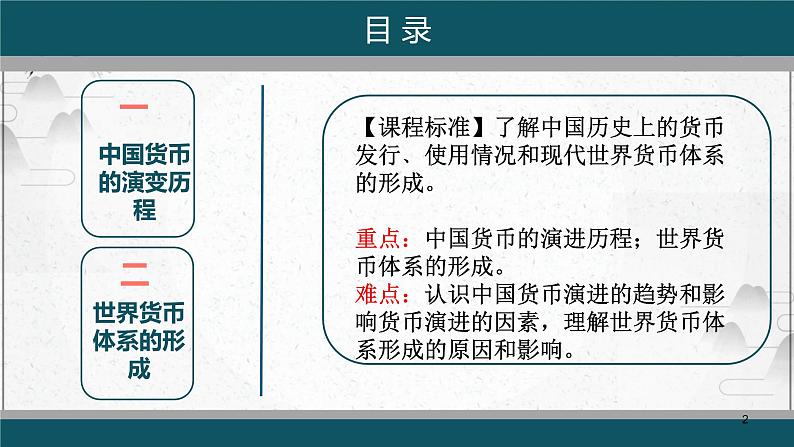 2022-2023学年统编版（2019）高中历史选择性必修1第15课 货币的使用与世界货币体系的形成 课件第2页