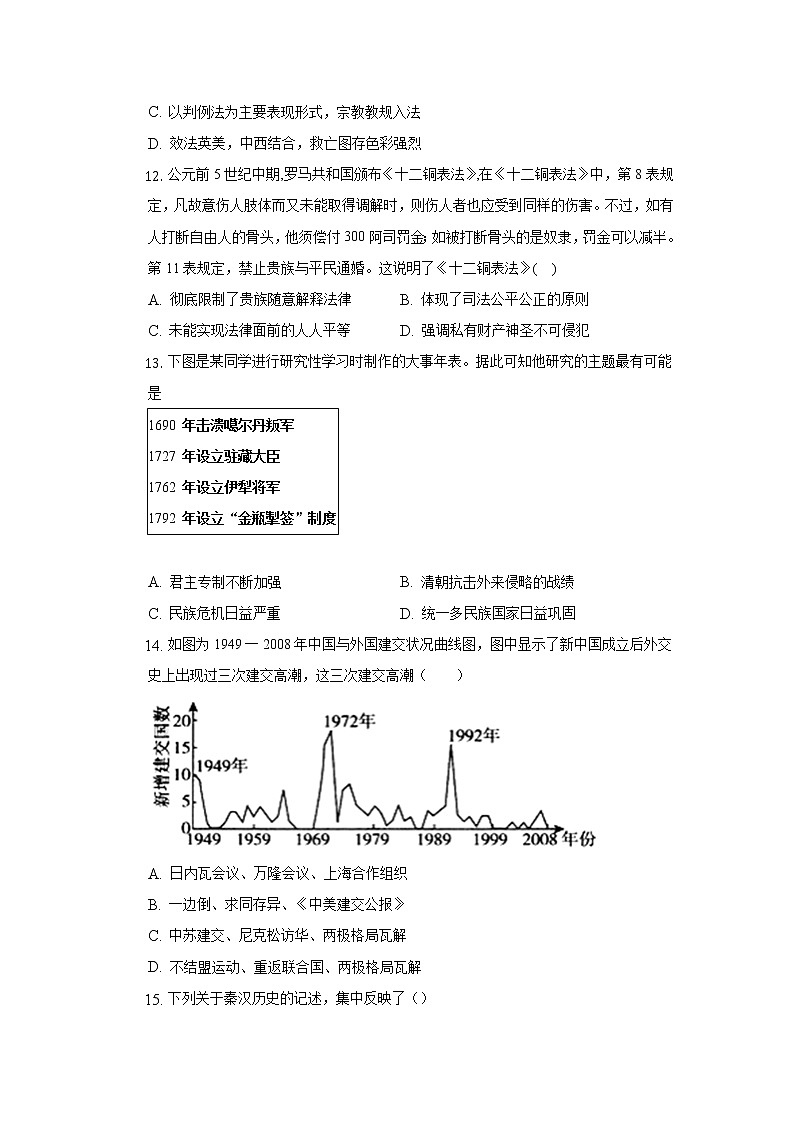 吉林省通化市辉南县第六中学2022-2023学年高二上学期期中考试历史试卷第3页